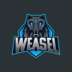 Logo e-sport weasel template