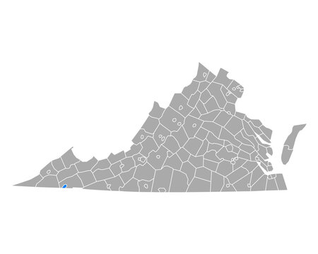Karte Von Bristol In Virginia