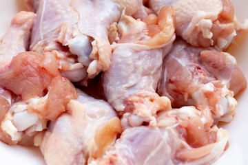 Fresh raw chicken wings (wingstick) in bowl