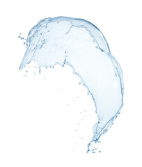 Fototapeta na wymiar single pure water splash isolated on white background