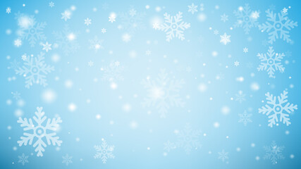 Naklejka na ściany i meble Snowflake with Christmas background vector illustration