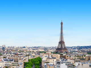 Fototapeta premium パリ 凱旋門から眺めるエッフェル塔