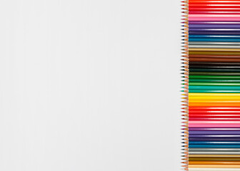 Fototapeta premium Row of color wooden pencils for 
