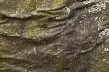 Resin folds on metal and rusted steel background