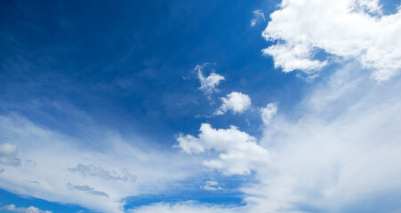 Fototapeta premium Blue sky with white clouds