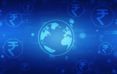 Obraz premium Rupee currency . 2D rendering illustration