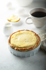 Homemade vanilla cottage cheese cake