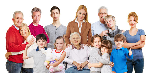 Menschen mehrerer Generationen als Familien Konzept