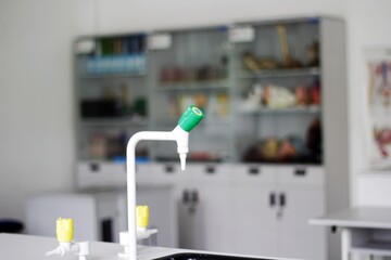water faucet in the lab