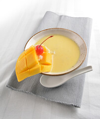 chilled pomelo mango sago sweet soup dessert halal menu