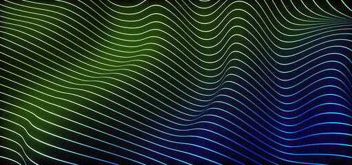 Digital wave lines, tech background. A 3d rendering backdrop, ideal for technology advertisments