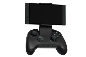 Realistic joystick for playing games on a mobile phone on white background © Vasyl Onyskiv