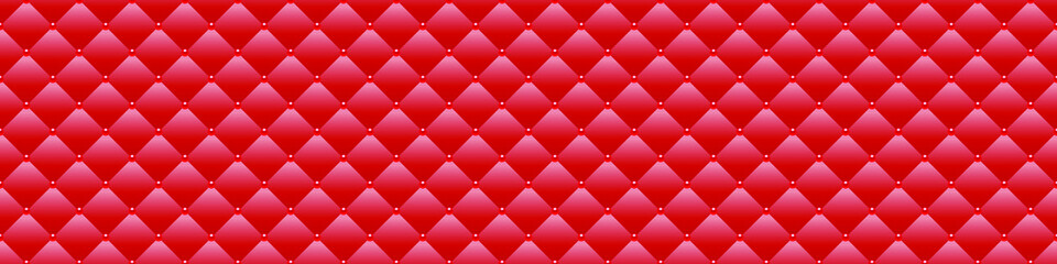 Red luxury background with red beads and rhombuses. Seamless vector illustration. 
