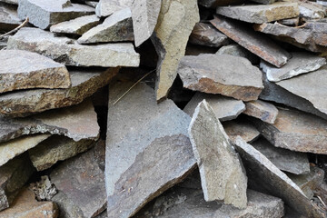 Stone wall background, rock materials for construction.