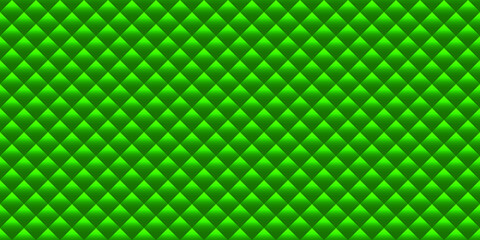 Green luxury background with rhombuses. Seamless vector illustration. 