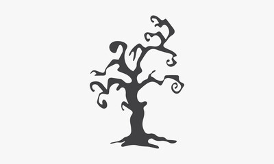 tree death halloween icon vector on white background.