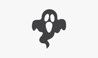 spooky ghost icon design flat vector.