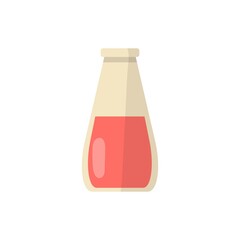 Icon of medical flask. Vector illustration.