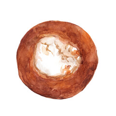 Cheesecake with cottage cheese. watercolor illustration with a resolution of 800 dpi.