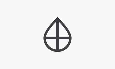 window water drop icon isolated on white background.