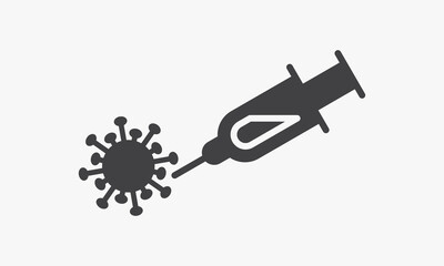 syringe coronavirus icon vector illustration.