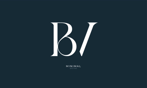 Monogram icon logo BV