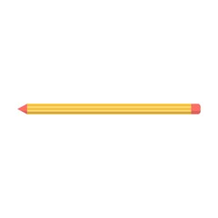 Wooden Pencil icon isolated on white background. Vector flat illustration