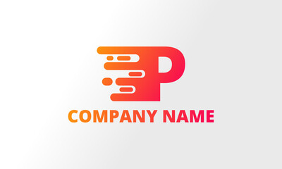 Obraz premium Letter Logo Design P