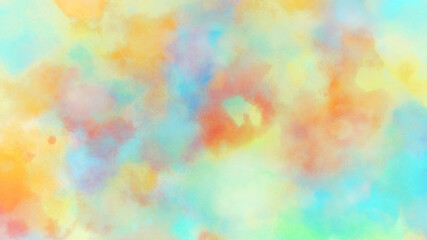 カラフルな水彩の筆の跡、背景素材、テクスチャ