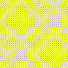 Yellow luxury background with small pearls and rhombuses. Seamless vector illustration. 
