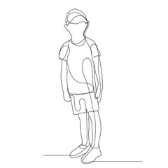 sketch child line drawing, isolated
