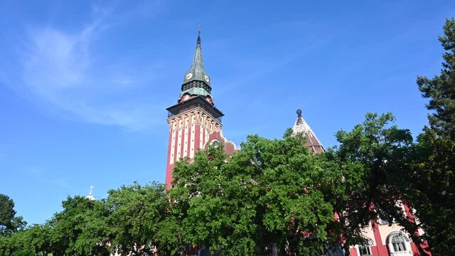 City hall at Trg Republike square in Subotica, Vojvodina, Serbia.  