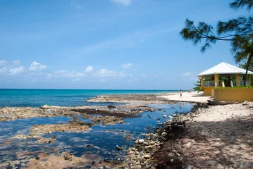 Papier Peint photo autocollant Plage de Seven Mile, Grand Cayman Grand Cayman Island Seven Mile Beach Rocky Shore