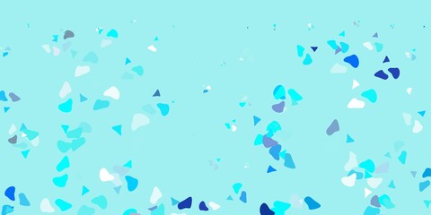 Light blue vector template with abstract forms.