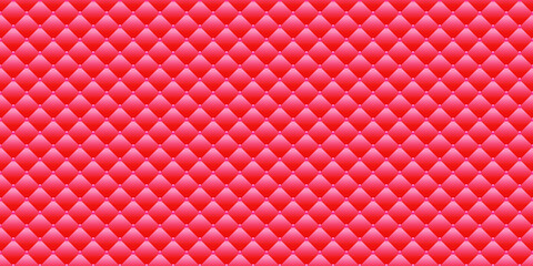 Red luxury background with red beads and rhombuses. Seamless vector illustration. 