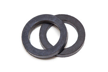 Rubber sealing ring isolated on a white background