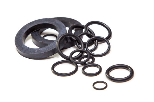 Rubber sealing ring isolated on a white background