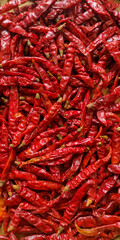 Dried Red Chillies with heads plucked