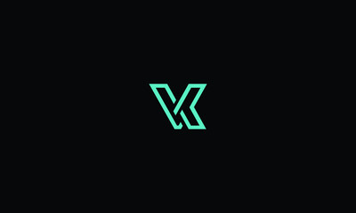 VK V K letter logo with bold shapes and luxury icon. Initial logo concept vector.