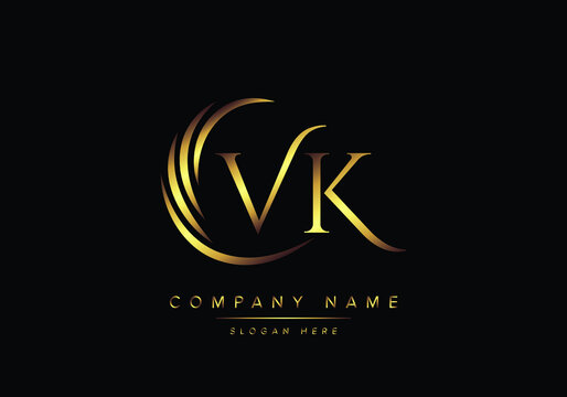 KV VK Logo Design Vector Graphic by xcoolee · Creative Fabrica