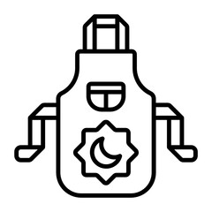 Muslims Butcher Apron Concept, Washable Sleeveless Bib for Adults Vector Icon Design, Eid al-Adha or Eid-ul-Kabir Symbol, Hajj Sign, Muslims religious Festival Stock illustration