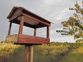 wooden bird house