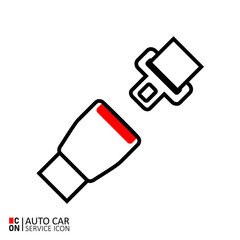 Picture of vehicle. Vector image of car service icon. Conception of automobiles.