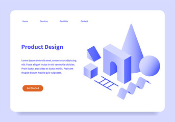 Product Design Landing Page Concept