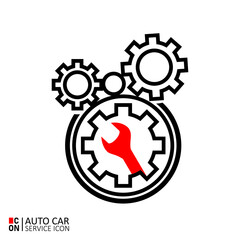 Picture of vehicle. Vector image of car service icon. Conception of automobiles.