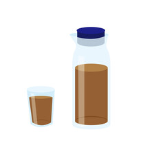 麦茶のイラスト