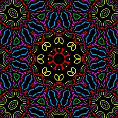 Colourful Indian Mandala pattern design.