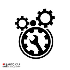 Picture of vehicle. Vector image of car service icon. Conception of automobiles.