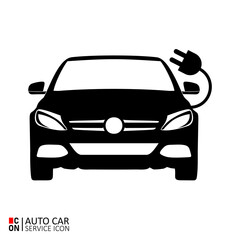 Plakat Picture of vehicle. Vector image of car service icon. Conception of automobiles.
