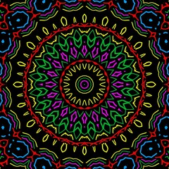 Colourful Indian Mandala pattern design.